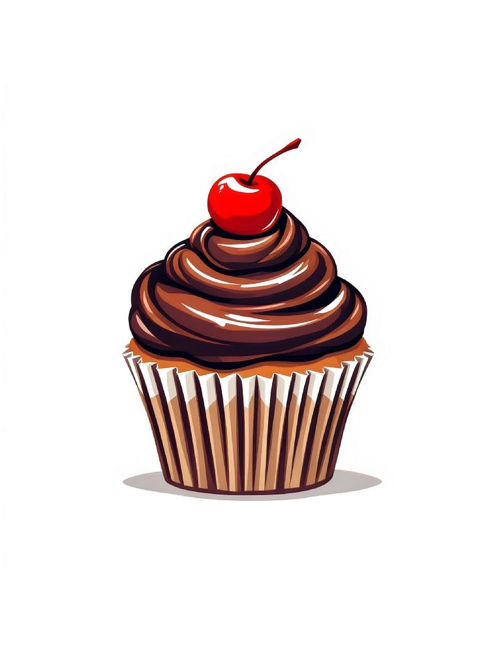 19 Chocolate Cupcake Clipart Designs, Chocolate Cupcake Decorations, Yummy Cupcake Designs, Sweet Treat Clipart Set product image (2)