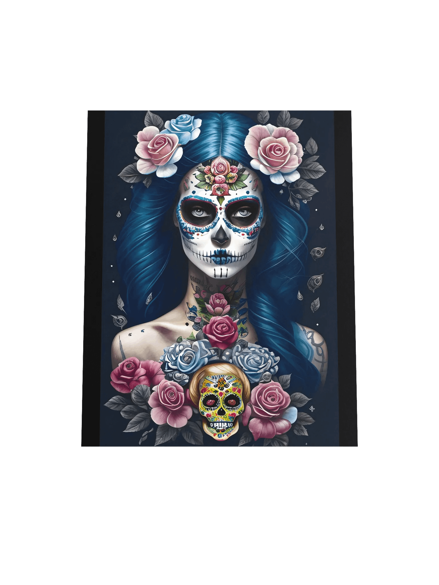 Sugar Skull Art - Striking Woman in Skull Makeup Poster product image (19)