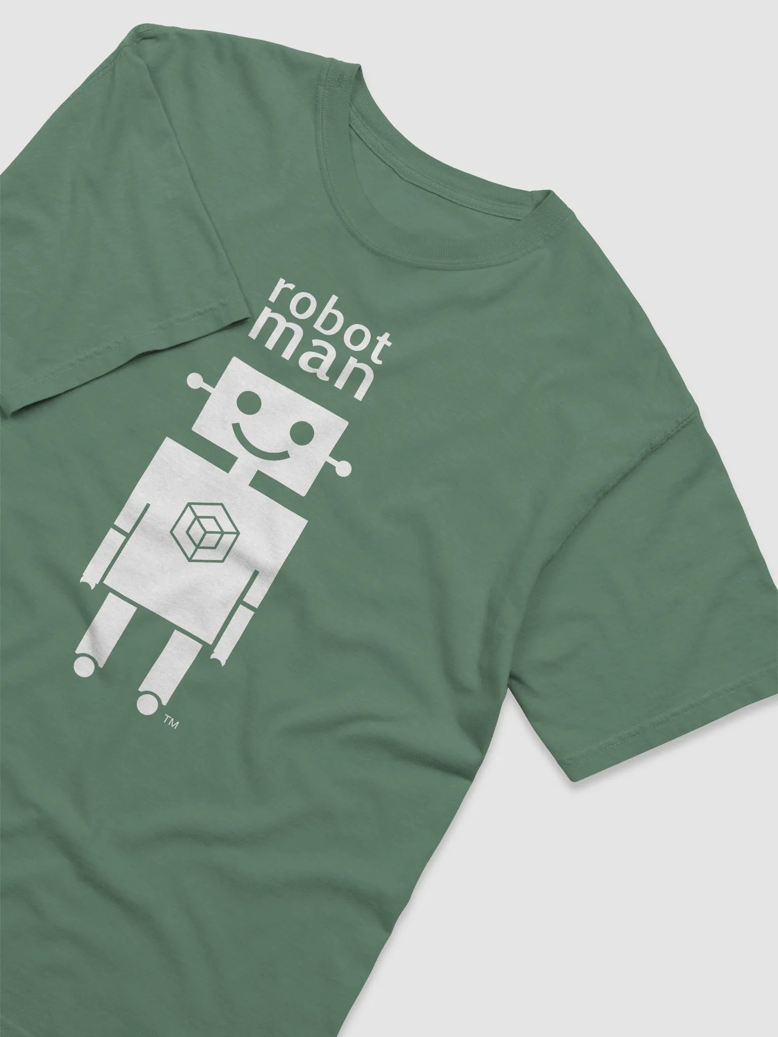 Adults Unisex Robot Man logo on green product image (3)