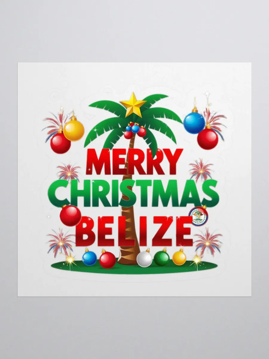 Tropical Belize Christmas Kiss Cut Stickers product image (1)