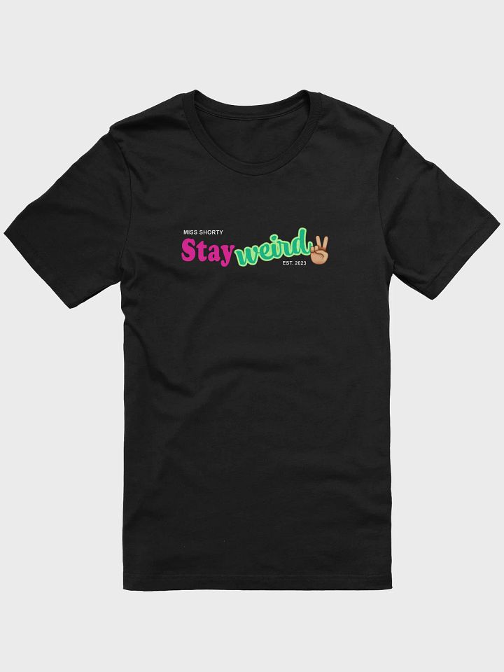 Stay Weird with a Peace Sign Dark Shirt -- Unisex, please check sizing chart product image (6)