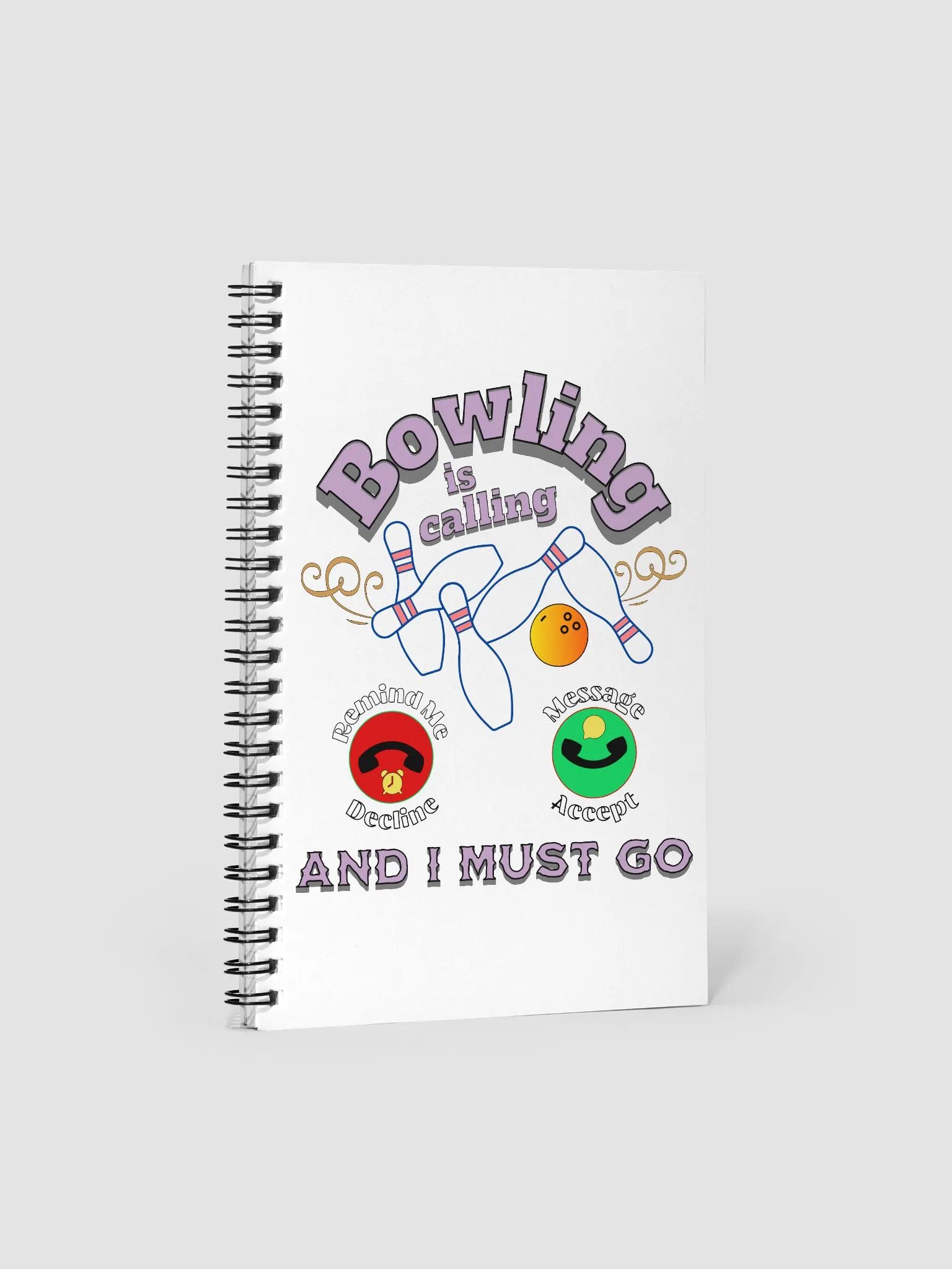 Bowling is Calling Spiral Notebook product image (1)