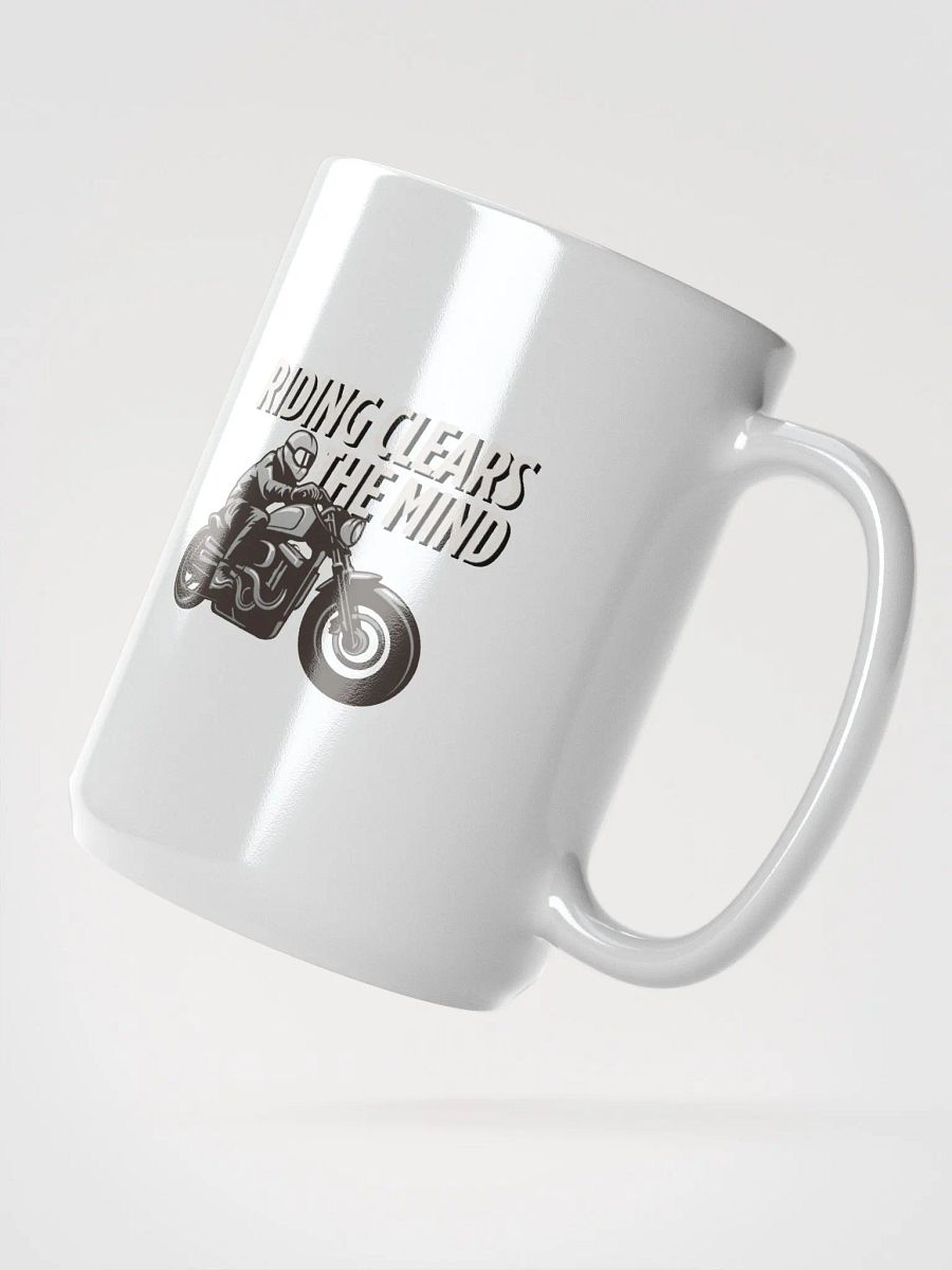 Ride Clear - Monochrome Motorcycle Mug | Riding clears the mind. product image (2)