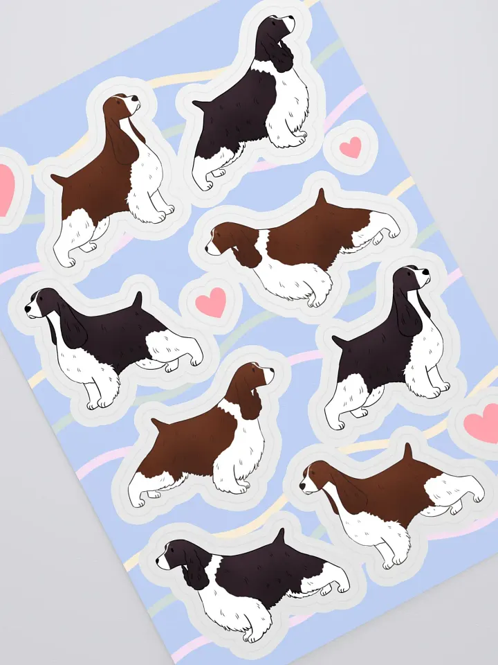 English Springer Spaniel Love - Kiss Cut Sticker Sheet product image (2)