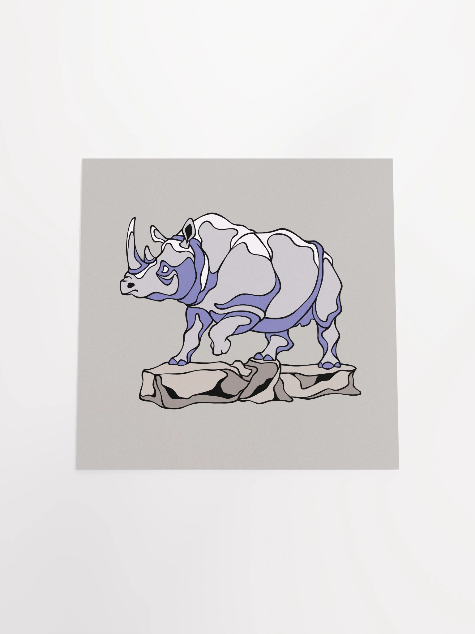 Majestic Rhino - Square Matte Paper Poster product image (4)