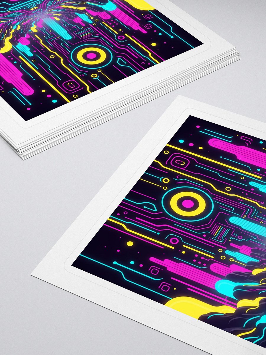 Neon Cityscape Kiss Cut Stickers product image (4)