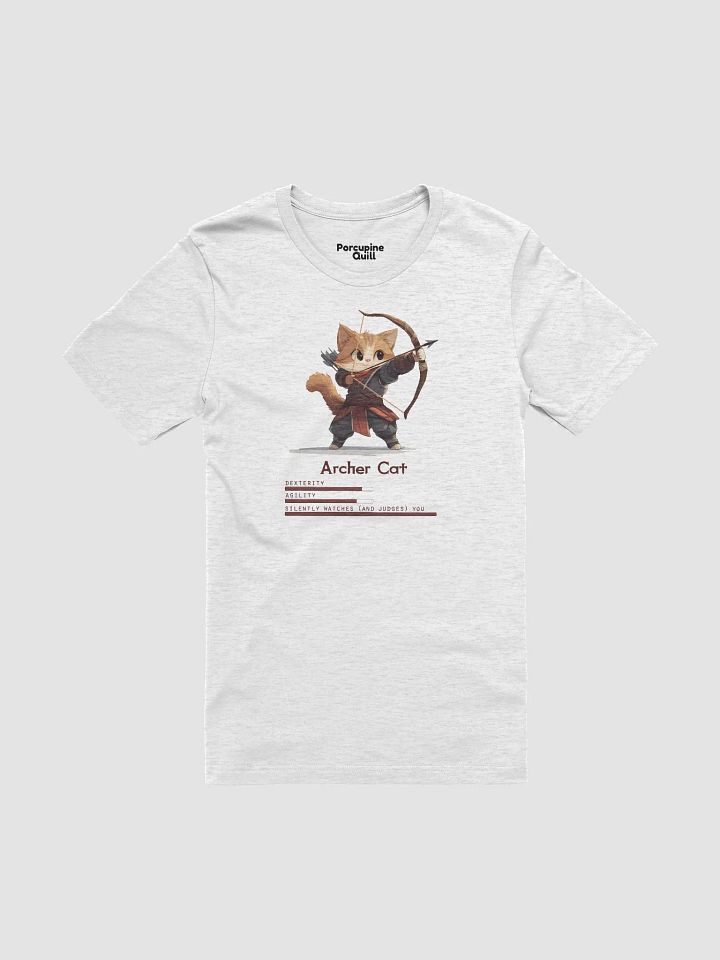 RPG Archer Cat unisex short sleeve T-shirt for gamers and cat lovers product image (1)