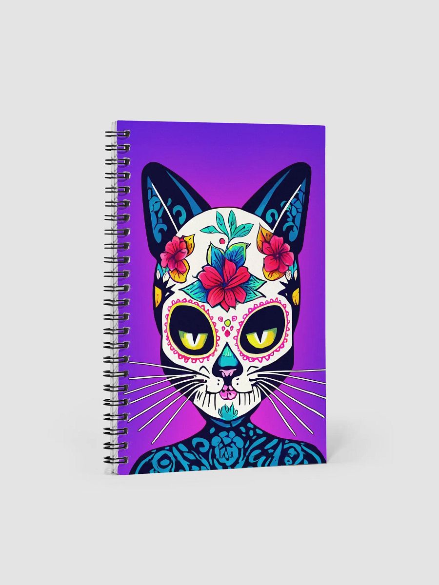 Cat Sugar Skull - Day of The Dead Spiral Notebook product image (1)