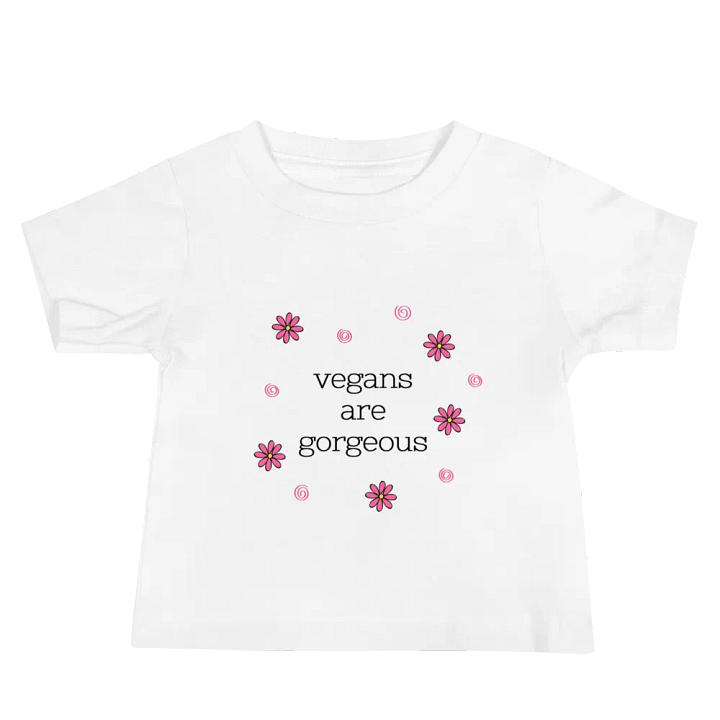 “Vegans Are Gorgeous” White T-Shirt for Kids product image (1)