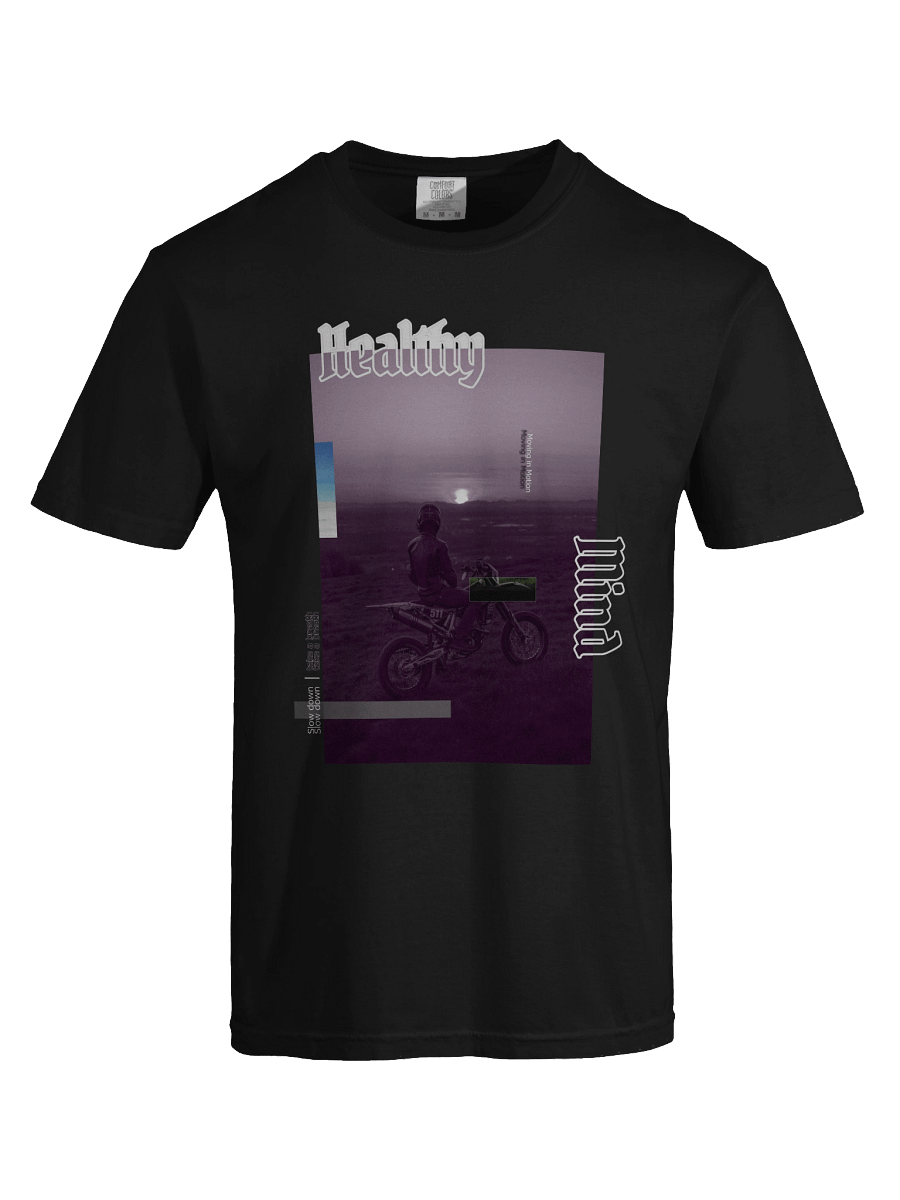 Healthy Mind, Dirt Bike Sunset Glitch | Shirt product image (3)