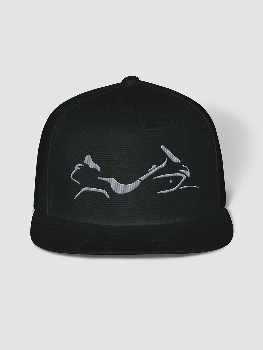 Shadow Wing Cap Gray on Black (Flat bill) product image (1)