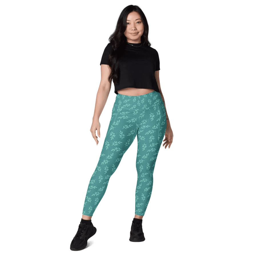 Turq All-Over Print Leggings with Pockets product image (7)