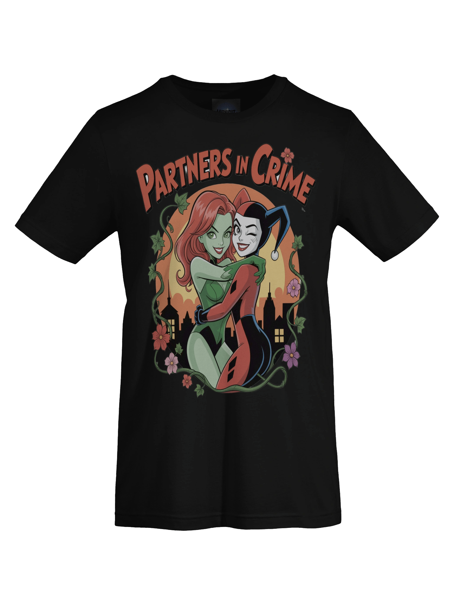Vinebound Vixens: Harley Quinn & Poison Ivy Partners in Crime T-Shirt product image (1)