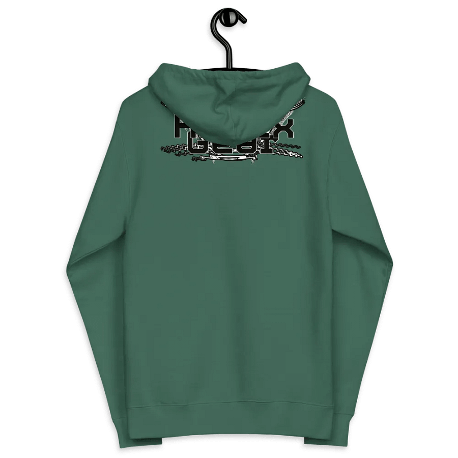 Fleece Zip Up Hoodie - Embroidered - Black HApex Gear White Logo product image (6)