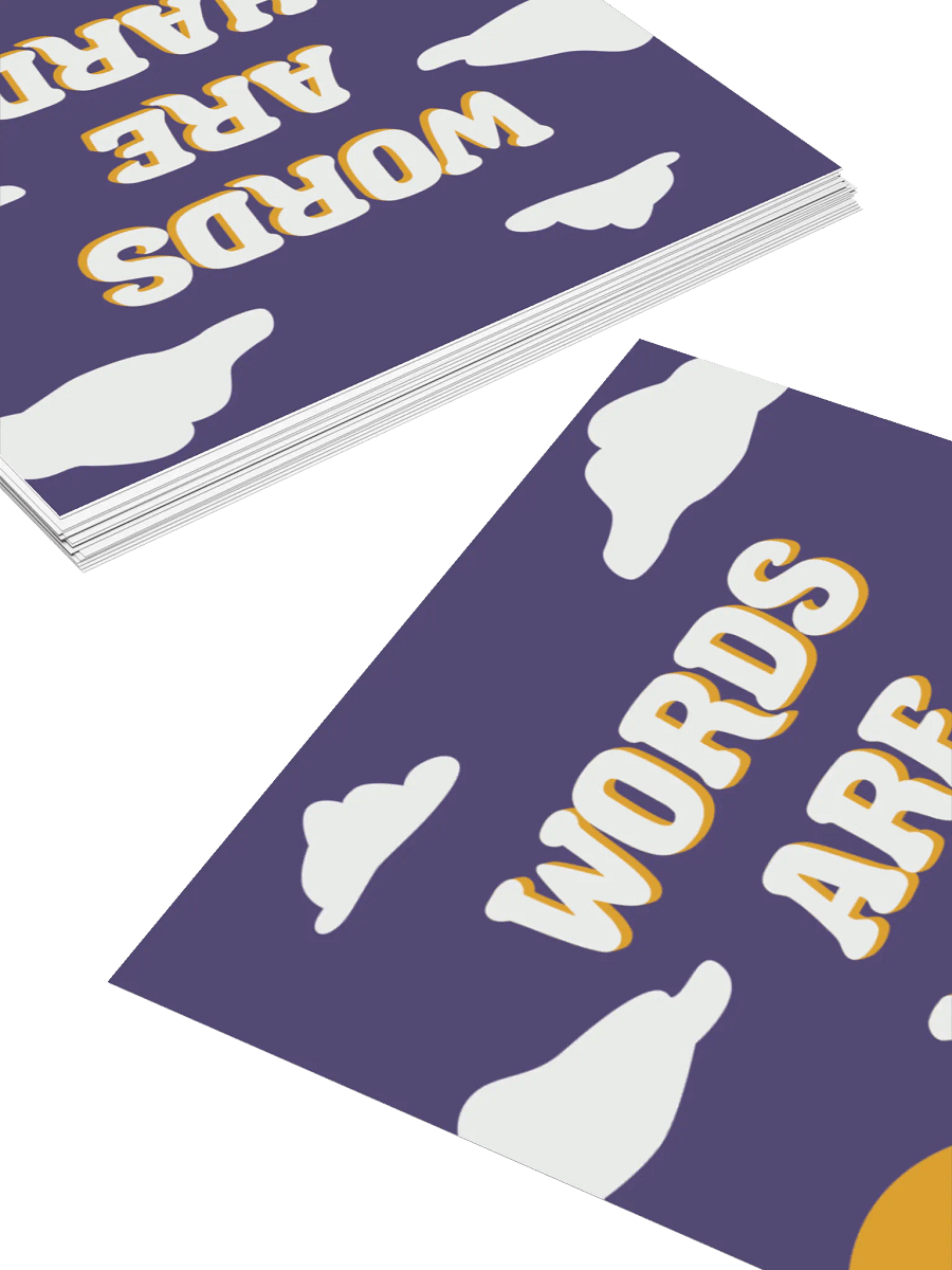 Words Are Hard Landscape Sticker product image (4)