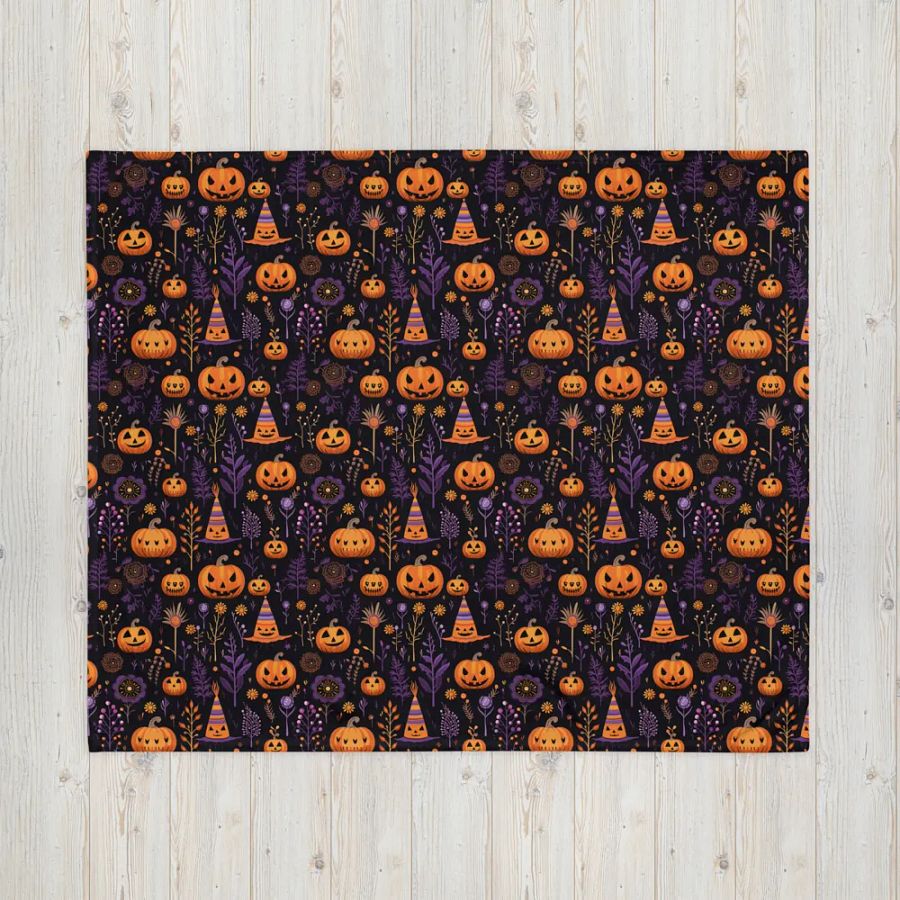 Black And Purple Halloween Blanket product image (4)