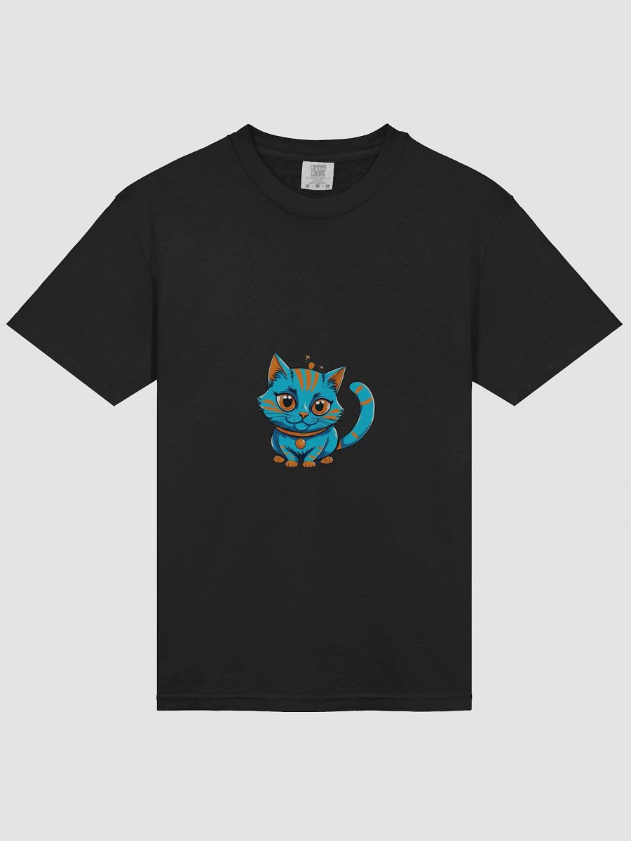 Whimsical Blue Cat Cartoon T-Shirt product image (3)