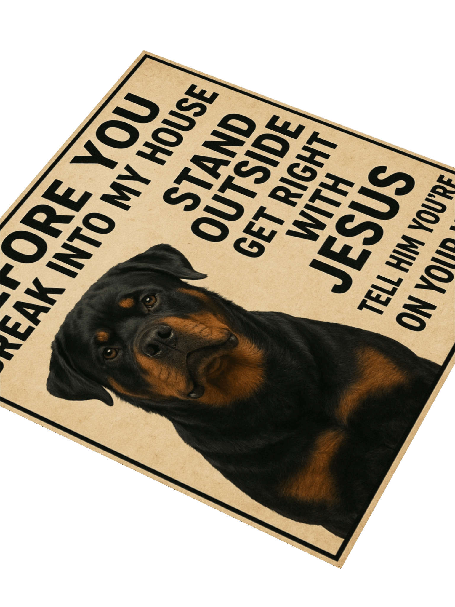 Rottweiler Get Right with Jesus - Sticker product image (7)
