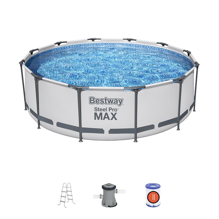 56418 Bestway® Steel Pro MAX™ Above Ground Pool Set (12 ft x 39.5 in / 3.66 m x 1.00 m) product image (1)