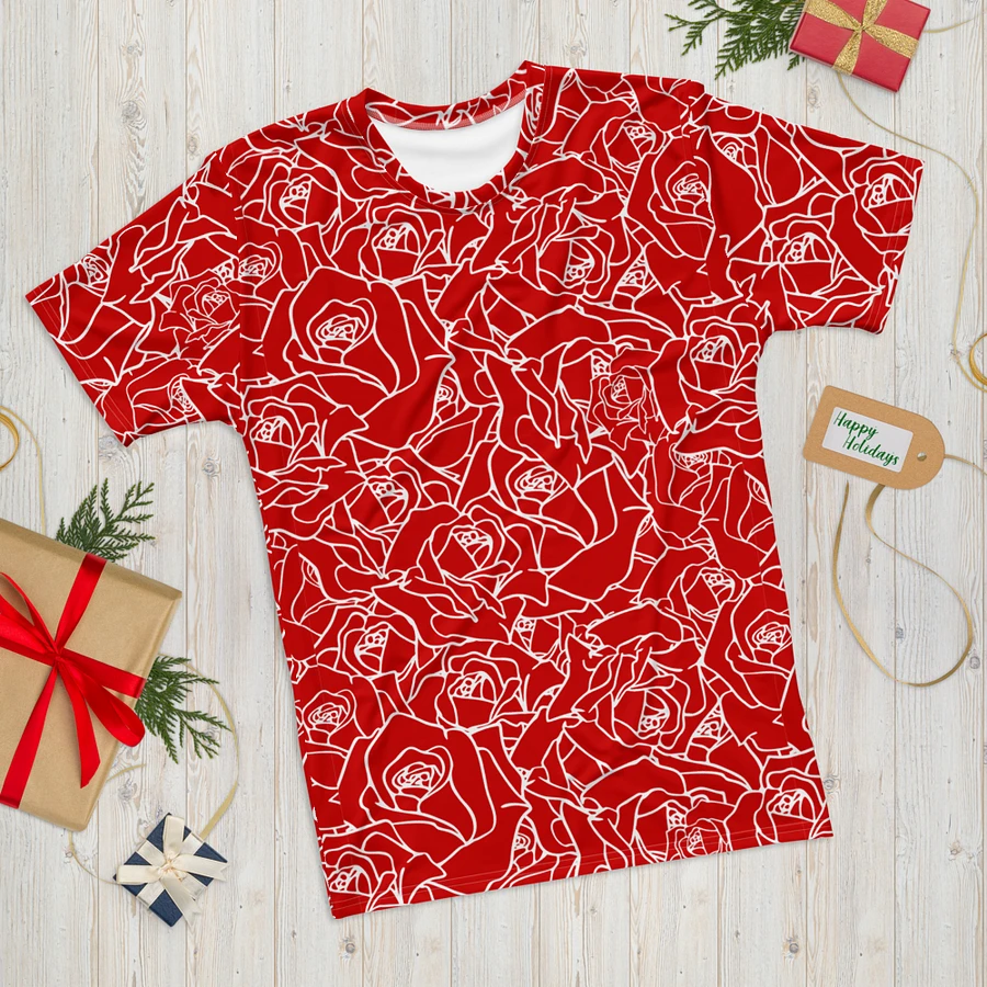 Loads of Roses · red-white crew neck t-shirt product image (24)