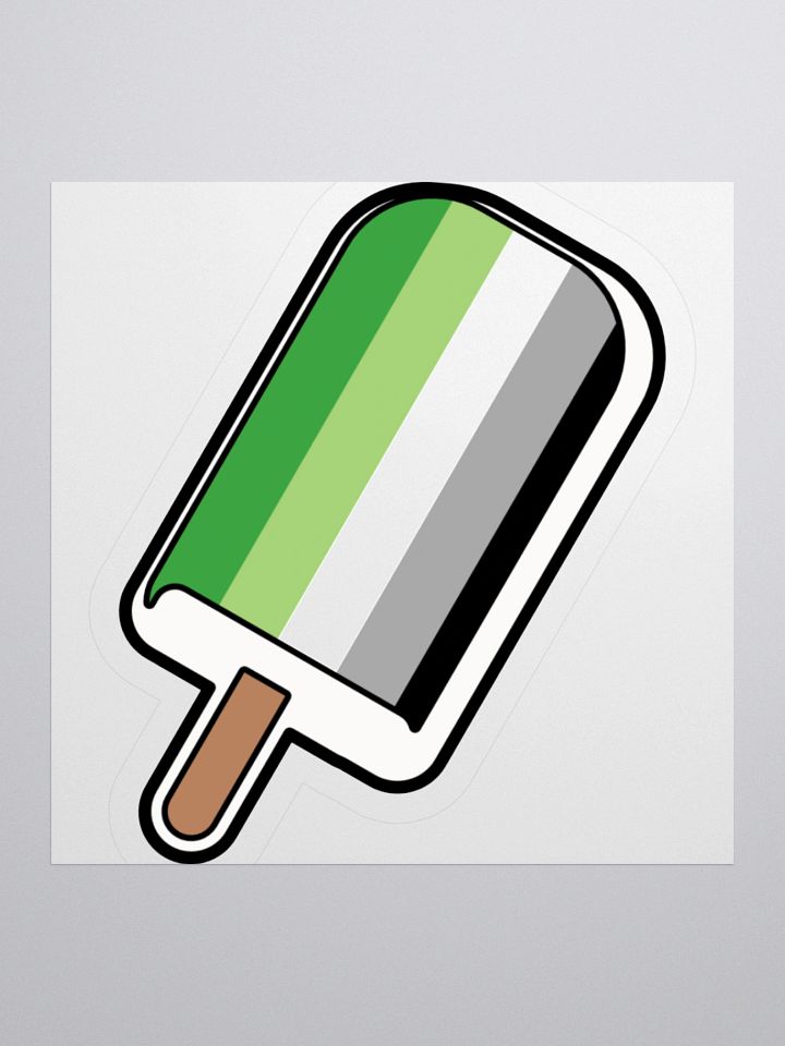 Aromantic Pride Popsicle Sticker product image (1)