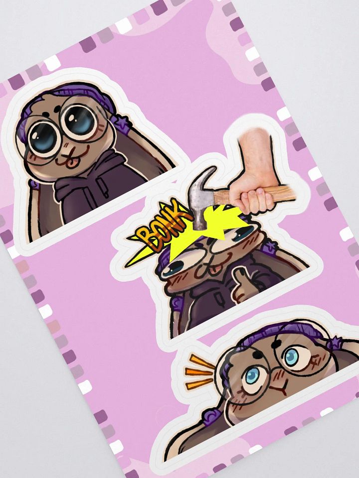 Flammtastic Sticker Sheet 1 (Derp, Bonk, and Lurk) product image (1)