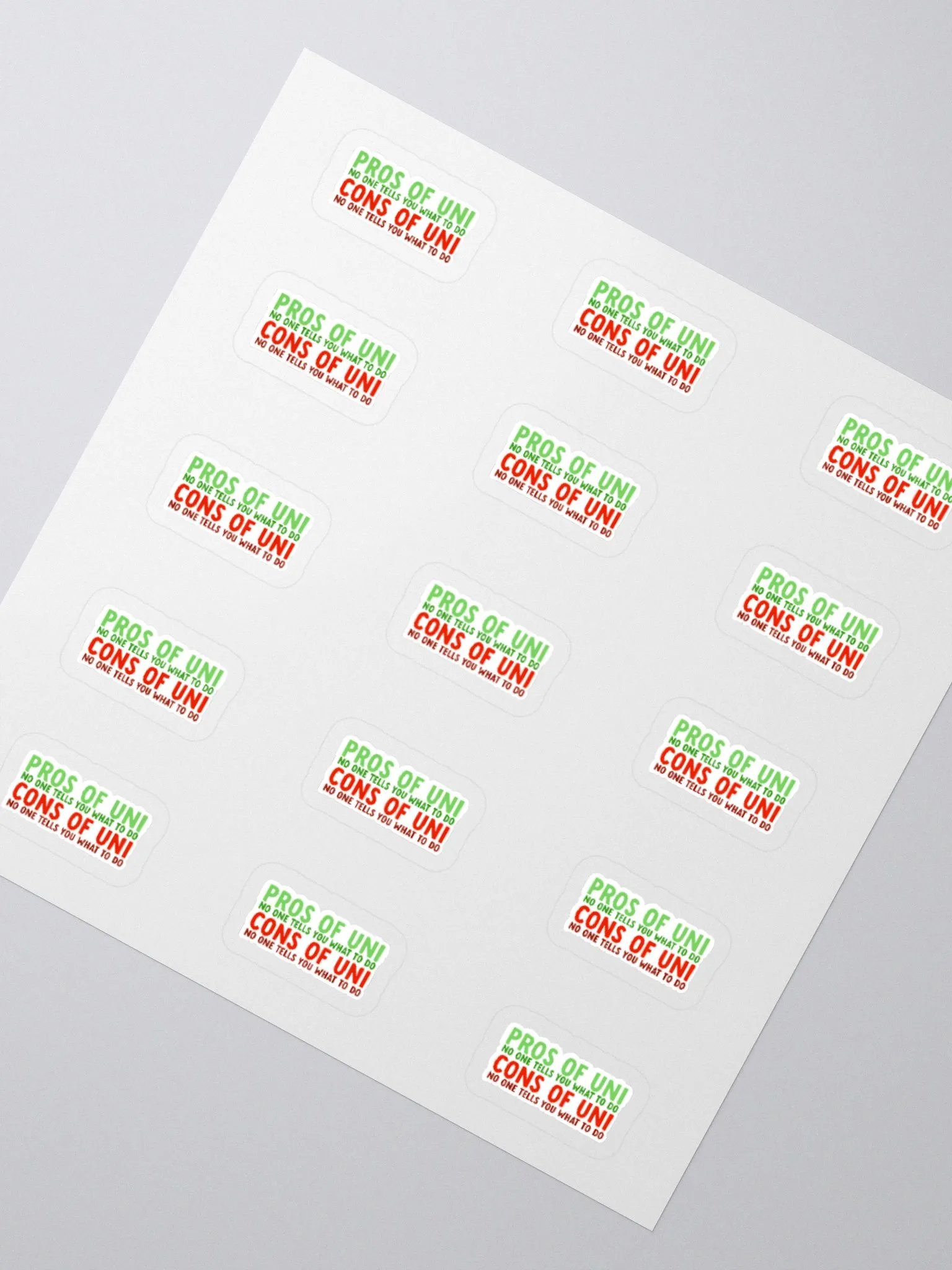 PROS & CONS Sticker (SMALL Sheet) product image (2)