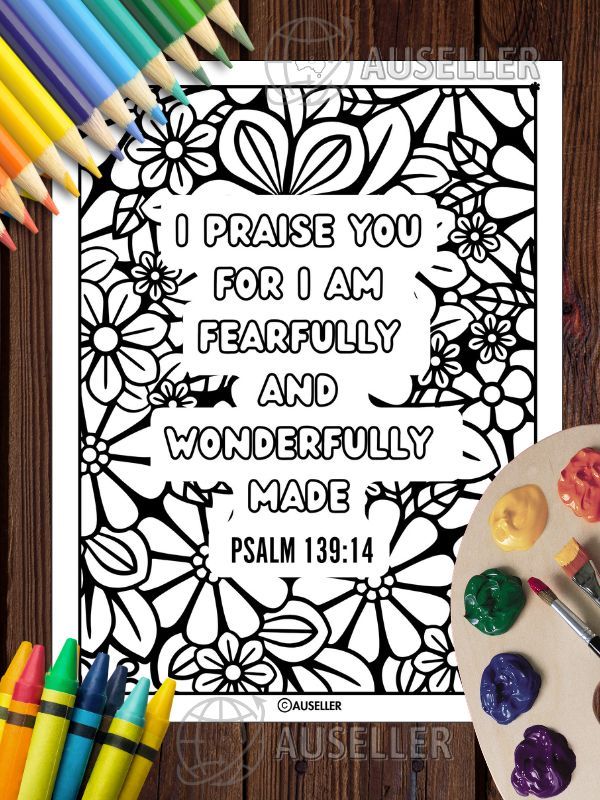 Printable Christian Colouring Book For Women - Colour In Devine Poetry: PSALMS product image (2)