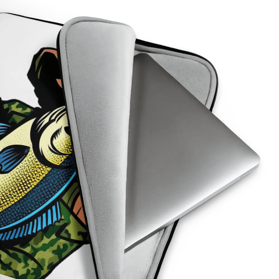 Camo Fishing Fun Laptop Sleeve product image (4)