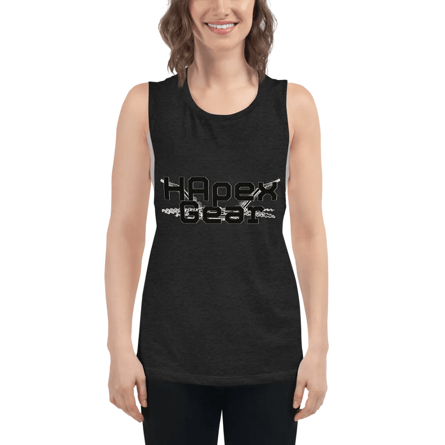 Women's Flowy Muscle Tank - Black HApex Gear Black Logo product image (8)