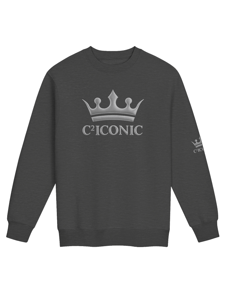 C² ICONIC Silver Metallic Logo Crewneck Sweatshirt product image (1)