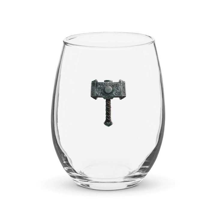 Mjolnir - Thor's Hammer Stemless Water / Wine Glass product image (1)