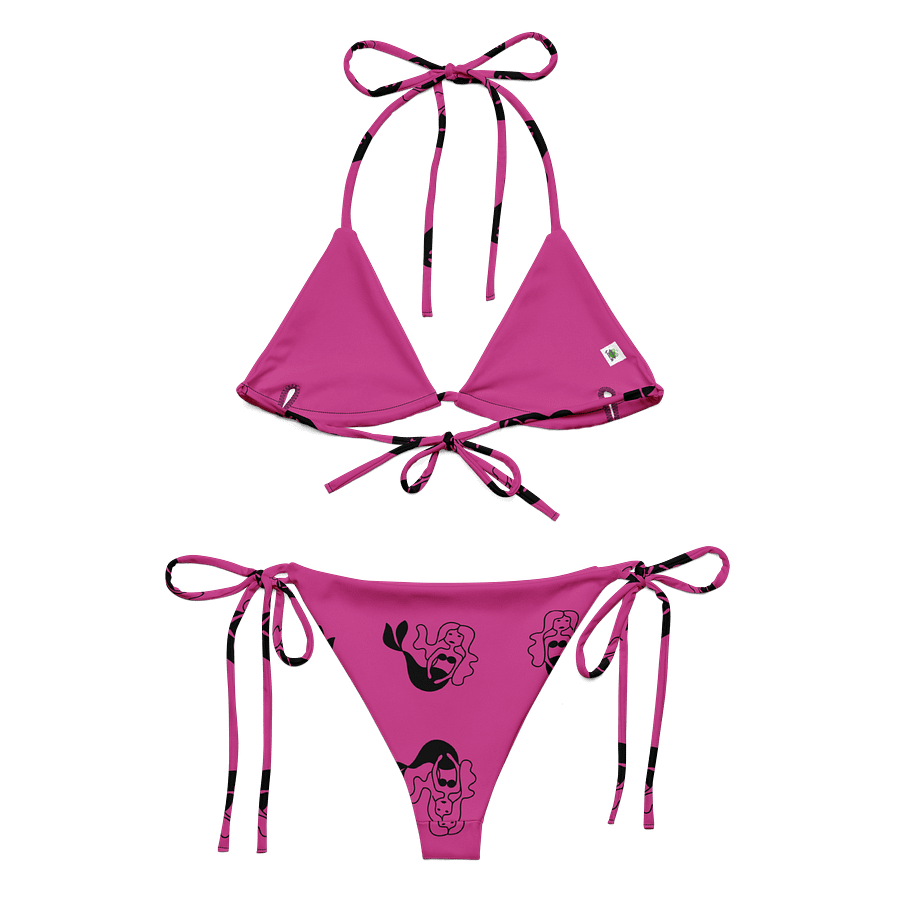 Pink design with mermaid - Recycled String Bikini product image (2)