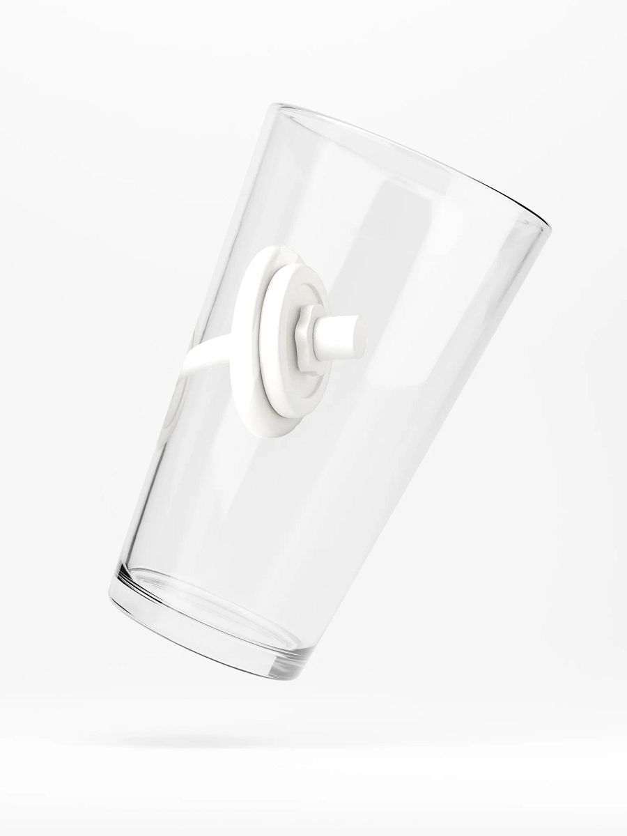 White Dumbbell Pint Glass product image (5)