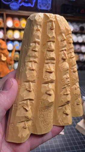 Another of my vintage woodcarving study sticks!  This one is Harlod Enlow's 