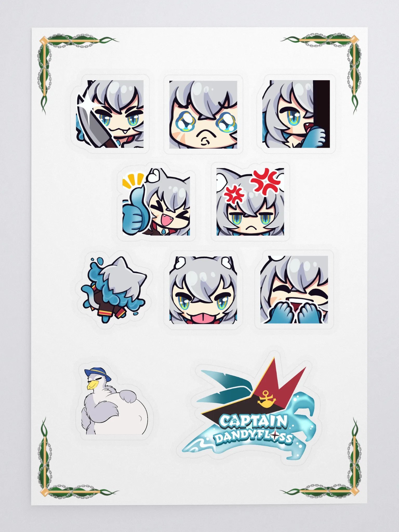 Captain Dandyfloss Emote Sticker Sheet product image (3)