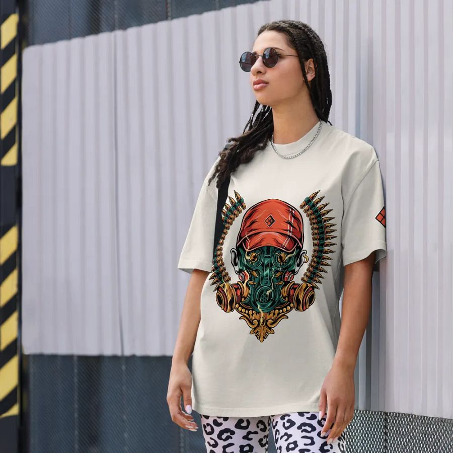 Oversized NEVER OUTGUNNED Tee product image (18)