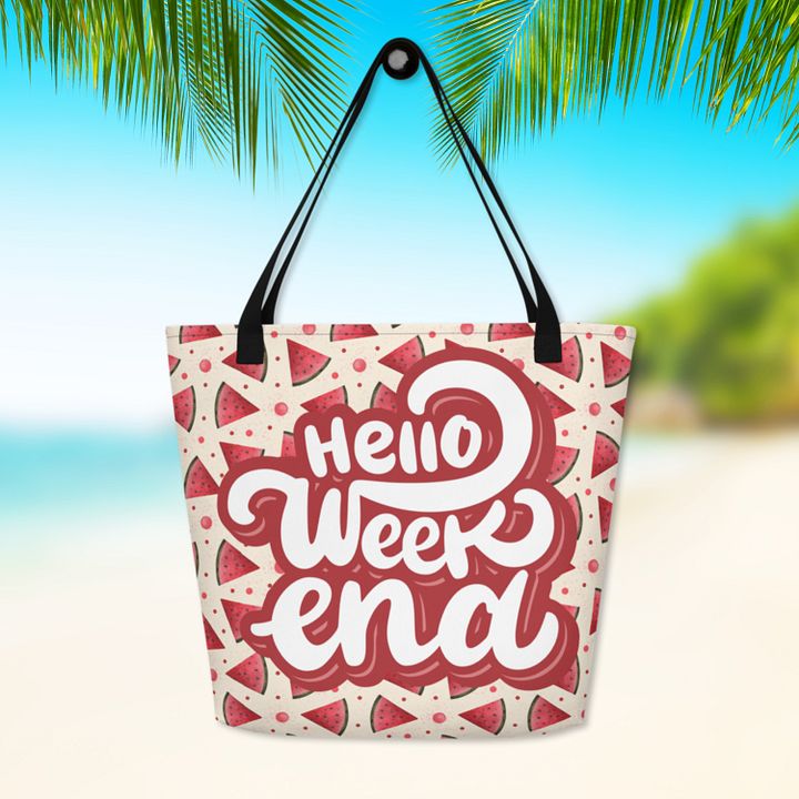 Hello Weekend Watermelon All Over Print Tote product image (2)