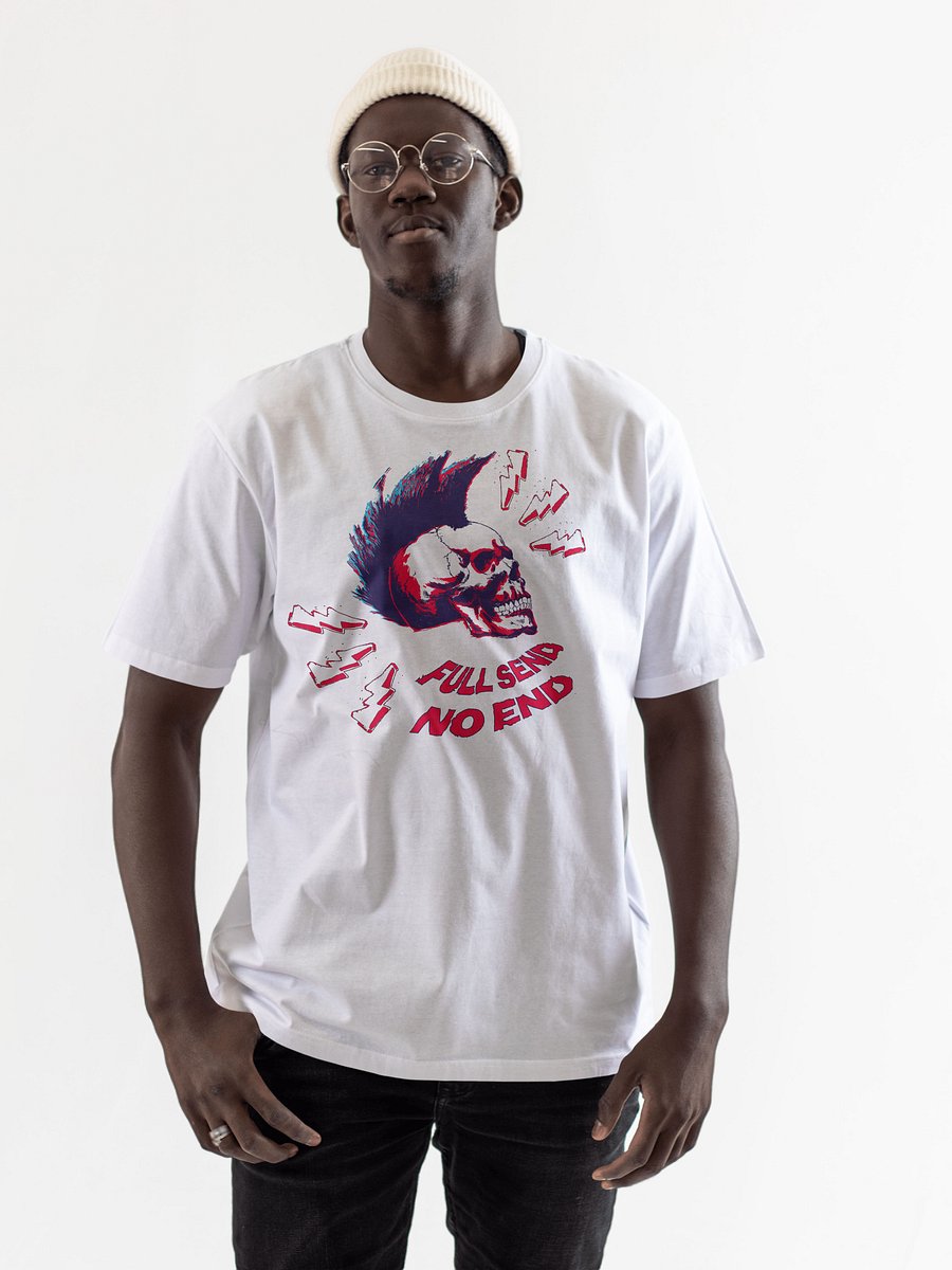 FULL SEND - NO END White Tee Vs. 2 product image (12)