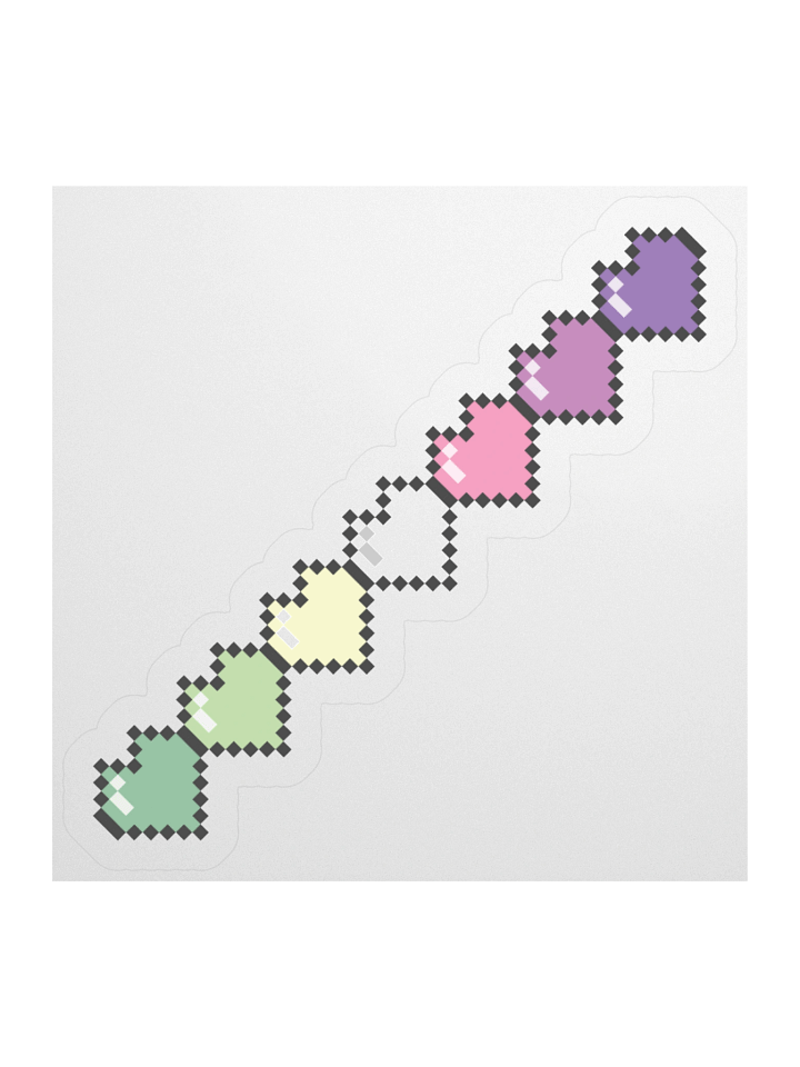 Genderfae Pixel Hearts Sticker product image (1)