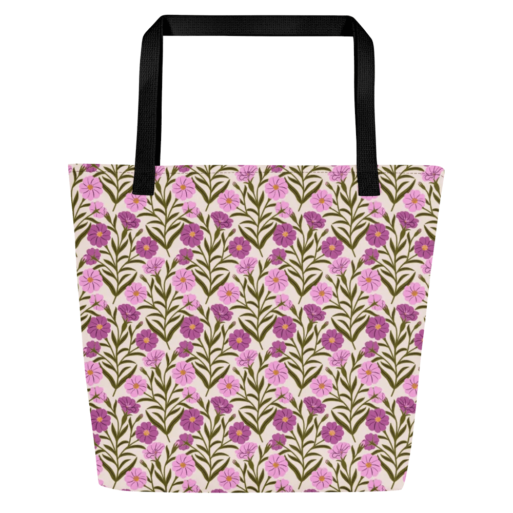 Corncockle Bouquet - Pink and Green - Tote Bag product image (2)