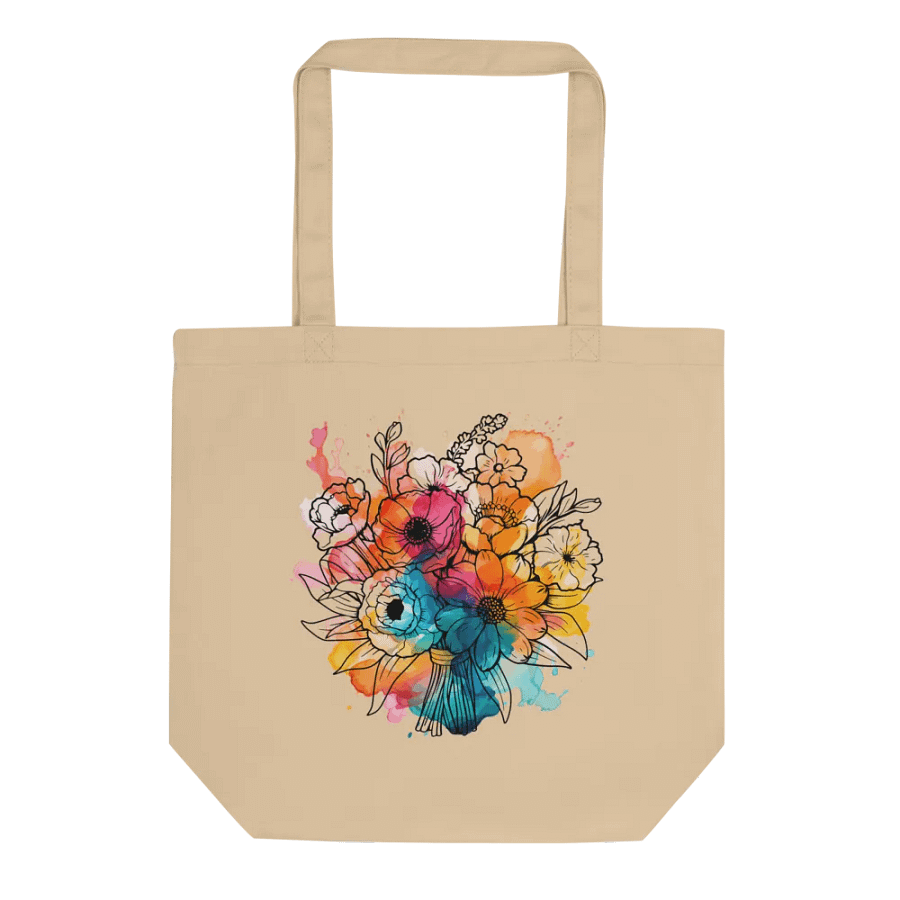 Vibrant Floral Splendor Eco Tote Bag product image (9)