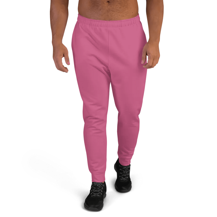 Plain Muted Blush Pink True Summer Recycled Polyester Premium Men's Joggers by Treasure Pie product image (1)