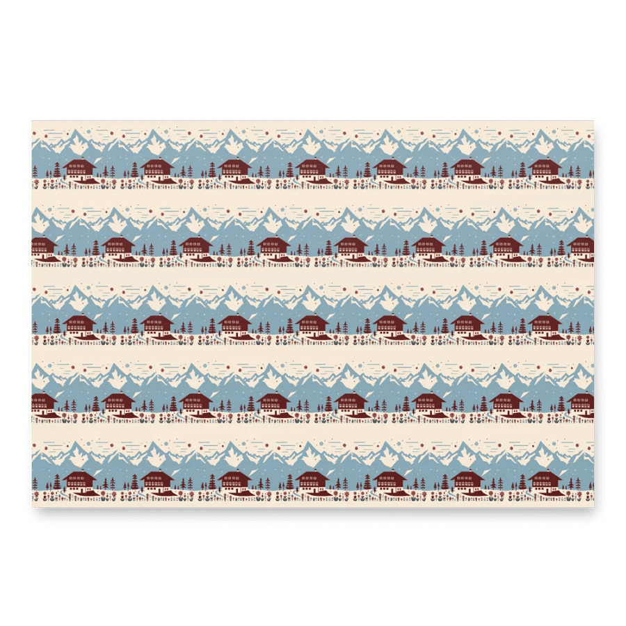 Swiss chalet gift wrap product image (3)