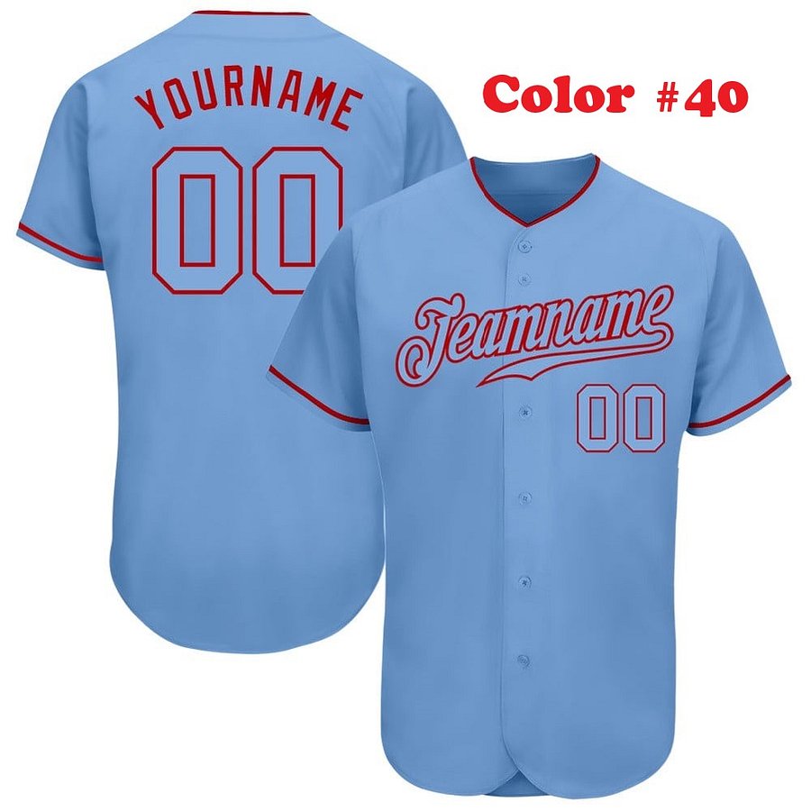 Authentic Baseball Jersey, Custom Baseball Jersey, Personalized Sport Jersey, All Color With No Lines product image (8)
