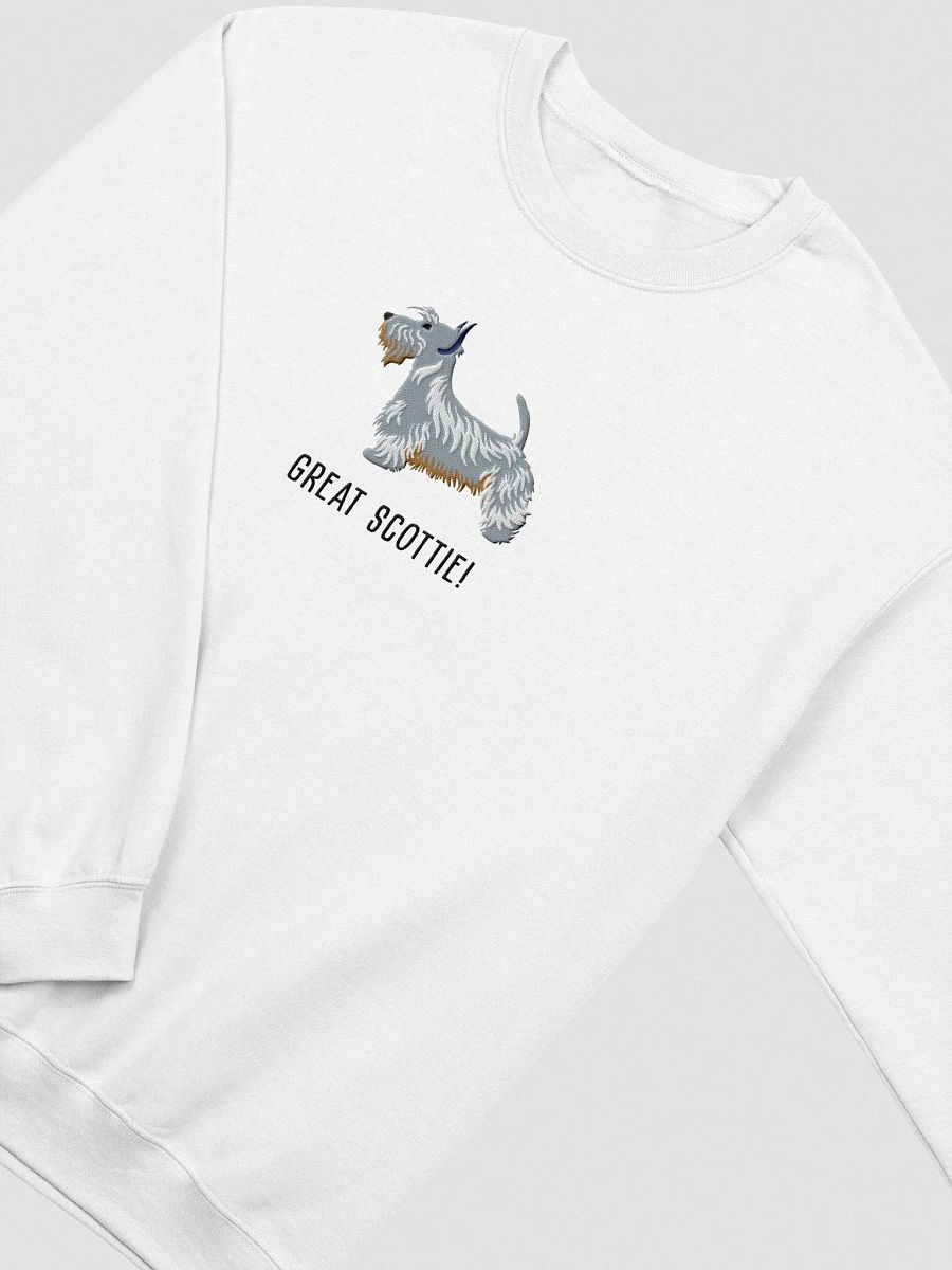 Great Scottie! Sweatshirt (Embroidered) of a Scottish Terrier(Blue) product image (6)