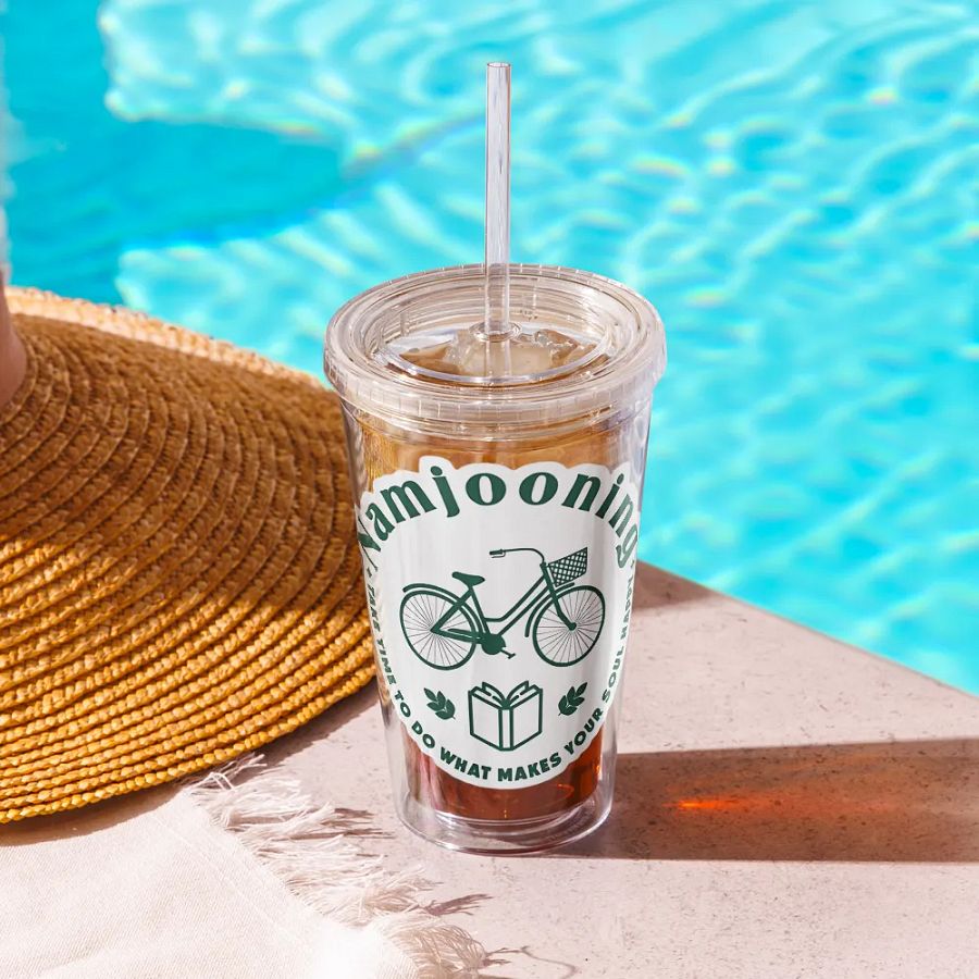 Namjooning Sticker Double Wall Clear Plastic Tumbler product image (10)