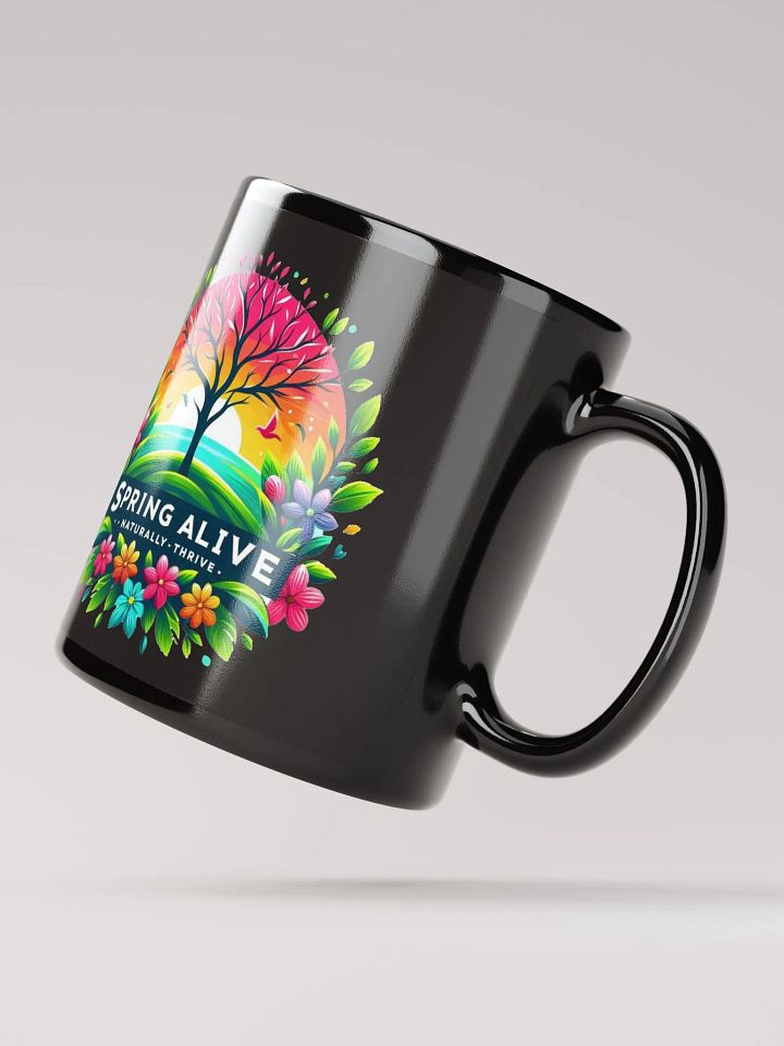 Spring Alive Black Glossy Mug product image (4)
