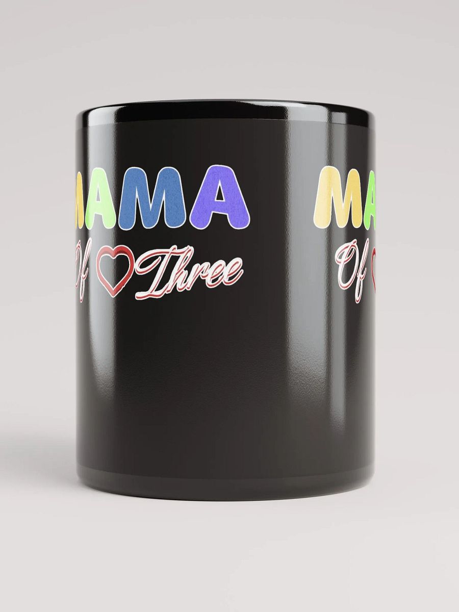 Mama of Three - Loving Family Design Black Mug product image (12)