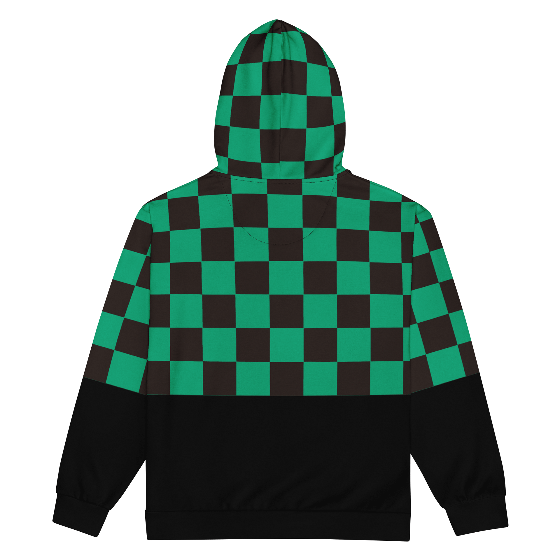 Green & Black Checkerboard All-Over Zip Hoodie product image (2)